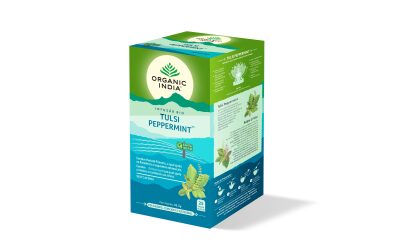 Tulsi Peppermint™ – Infusão Bio Organic India™ 25 saquetas