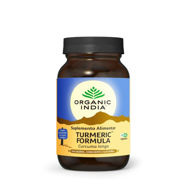 Turmeric Formula Organic India 90 capsulas vegetais imunidade inflamação