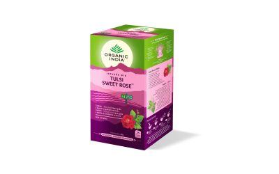 Tulsi Sweet Rose™ – Infusão Bio Organic India™ 25 saquetas