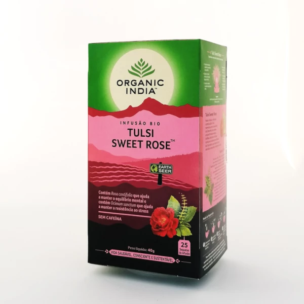 Infusão Bio Tulsi Sweet Rose Organic India