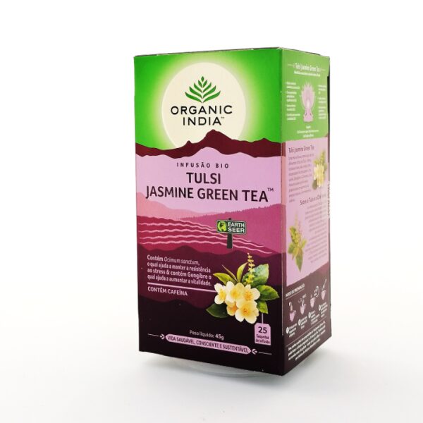 Infusão Bio Tulsi Jasmine Green Organic India
