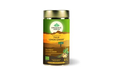 Tulsi Lemon Ginger – Infusão Bio Organic India™ – 100 gr