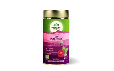 Tulsi Sweet Rose™-Infusão Bio Organic India™ – 100 gr