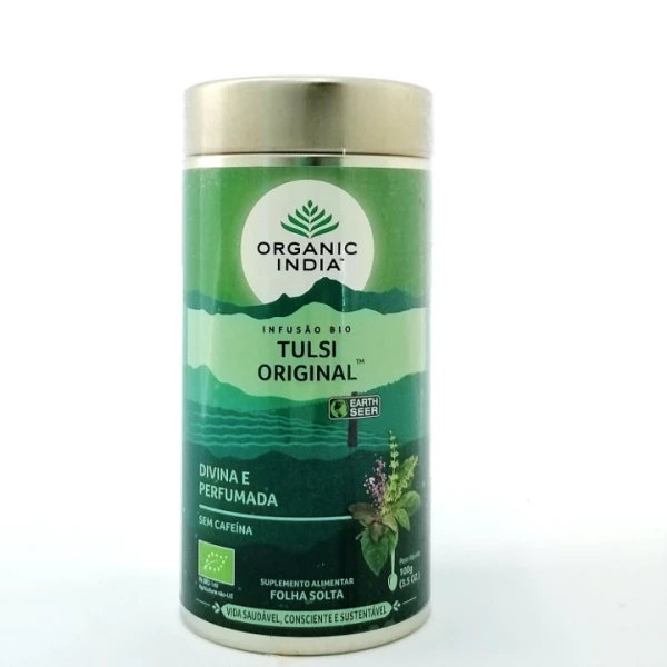 Tulsi Original Bio Organic India 100 gr folha solta