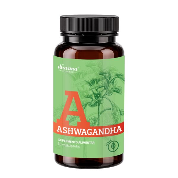 Ashwagandha Dharma Botanicals 60 vegicapsulas stress sono energia massa muscular