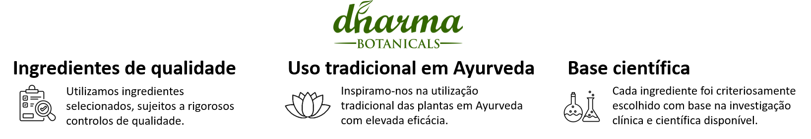Gama Dharma Botanicals vantagens