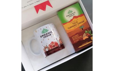 Caixas de Natal Tulsi Organic India™ com caneca – Edição 2023