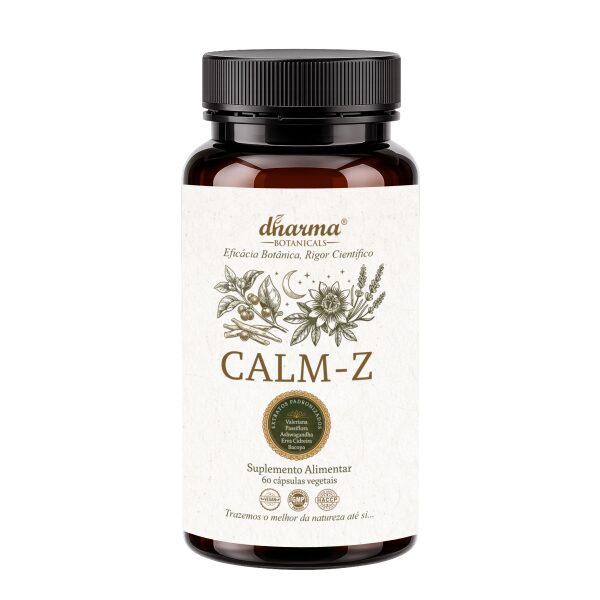 Calm-Z Dharma Botanicals novo rotulo premium sono-stress-ansiedade-menopausa