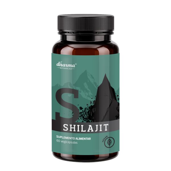 Shilajit Primavie Dharma Botanicals 60 vegicapsulas portugal tonico rasayana anti envelhecimento celular funcao sexual