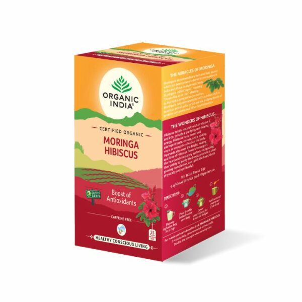 Moringa Hibiscus - Infusão BIO Organic India™ 25 saq
