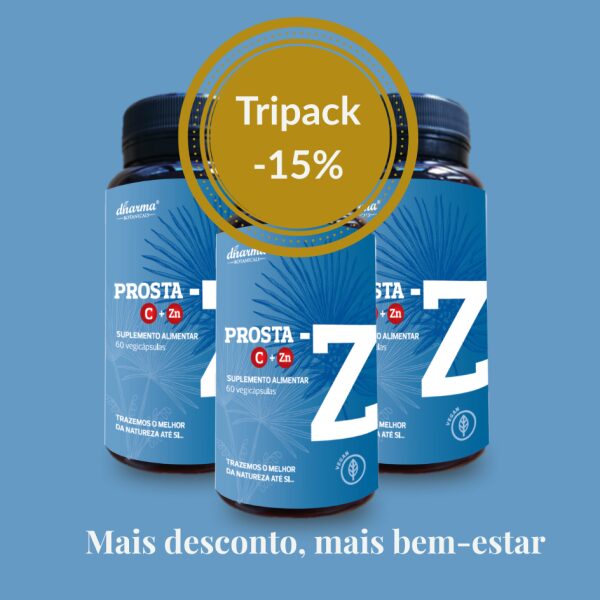 Prosta-Z Dharma Botanicals-prostata-hbp-Tripack 15 porcento desconto