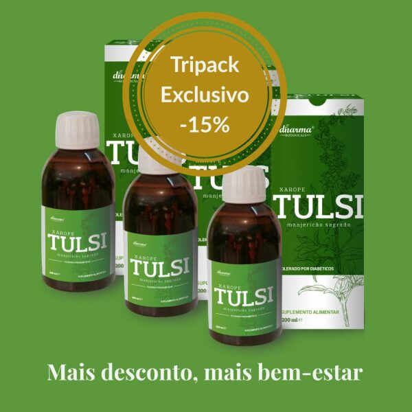 Tulsi xarope Dharma Botanicals 3Pack Desconto especial 15porcento