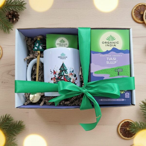 Ritual de Natal Tulsi Sleep inclui caneca e colher presente