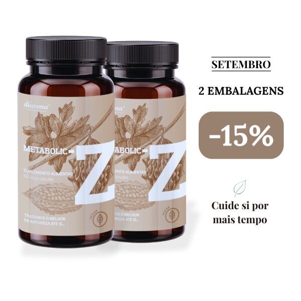 Metabolic-Z Dharma Botanicals pack 2 embalagens com 15pc desconto promo Setembro 26
