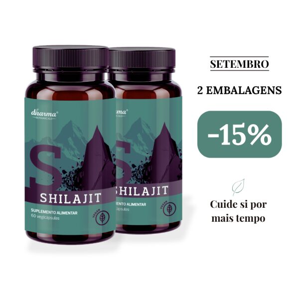 Shilajit Dharma Botanicals pack 2 embalagens com 15pc desconto promo Setembro 26